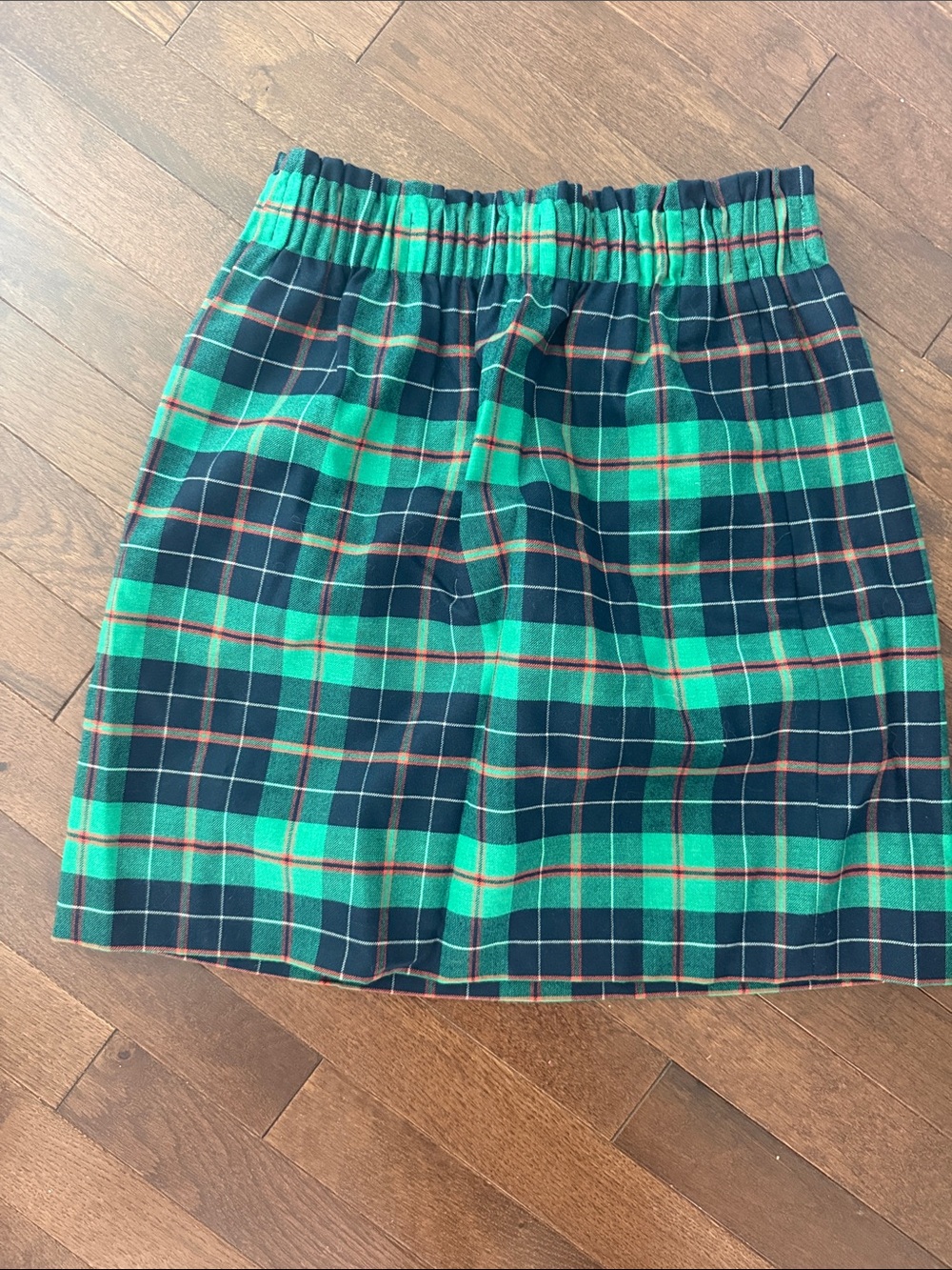 Jcrew Tartan Elastic-Waist Mini Skirt